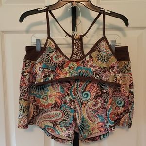 Athleta Bralette & Boy Shorts Bathing Suit